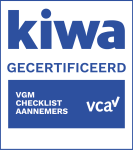 Kiwa logo bij VCA certificaat van Marchant Infra